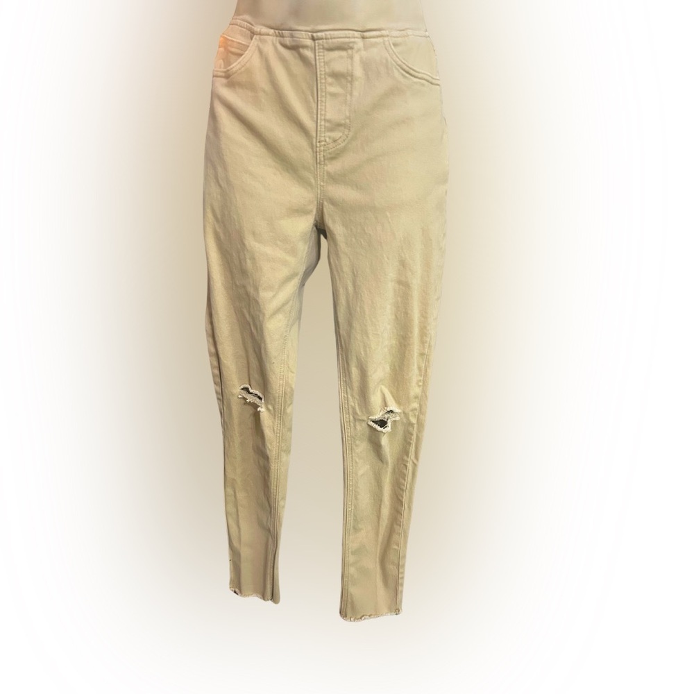 8th of LA Women's Tan Distressed Jeans Size Small‎